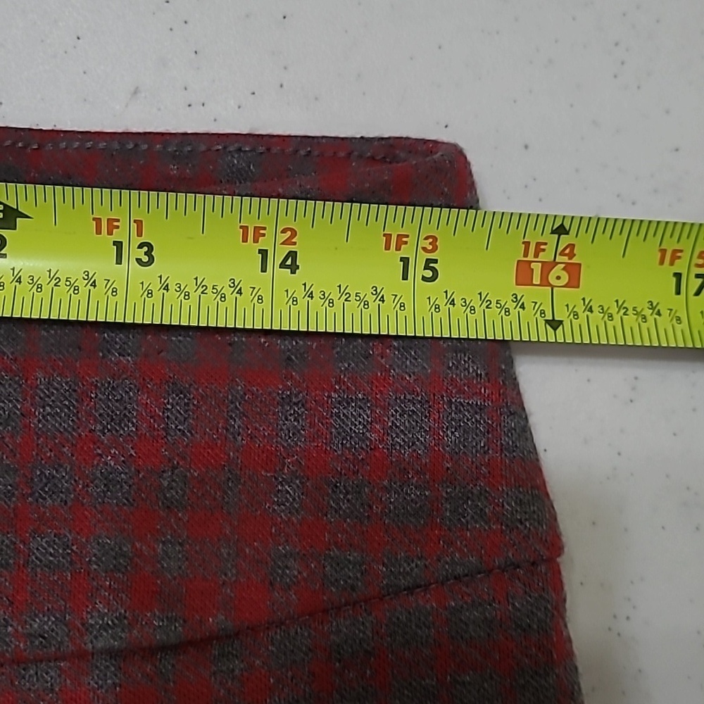 7th Avenue Design Studio Red & Grey Plaid Pullon Pants size Medium - Picture 7 of 10
